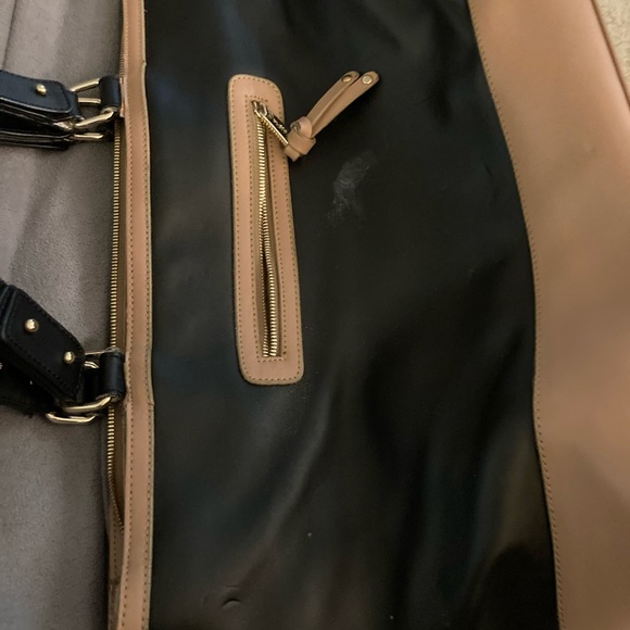 Spartina Black and Tan leather tote bag - Picture 4 of 7